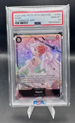 2026 One Piece OP-15-EB04 Adventure On Kami’s Island Nami 086 Alt Art PSA 10 EN - Image 4
