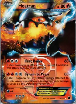 Pokemon TCG Heatran-EX 13 Plasma Freeze Holofoil MP - Image 1