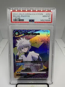 2025 UNION ARENA UEX04BT/HTR HUNTER X HUNTER VOL.2 KILLUA ZOLDYCK 1 STAR PSA 10 - Image 1