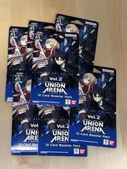 Bandai Namco Union Arena Vol. 2 Sword Art Online 7 Sleeved Packs - Image 1