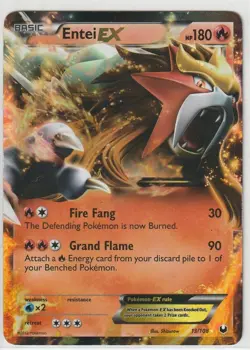 Pokemon Entei EX 13/108 Dark Explorers Ultra Rare LP - Image 1