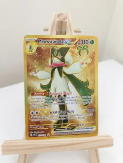 Meowscarada EX 271/193 Pokemon Card Paldea Evolved Gold Hyper Rare Art - Image 1