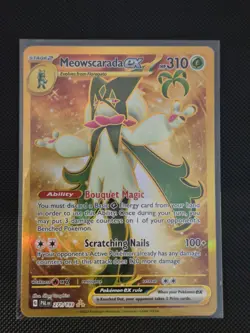 Pokemon TCG Meowscarada ex - Hyper Rare Card SV02: Paldea Evolved 271/193 NM - Image 1