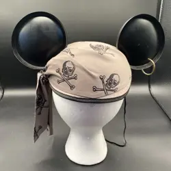 Mickey Mouse Pirates of the Carribbean Ears Hat Disney Parks Skulls - Image 4