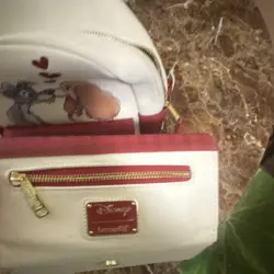 Loungefly Disney Lady & the Tramp Mini Backpack & Matching Wallet, Red/White - Image 5