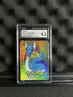 RARE 1st Edition Pokemon 9.5 NM Blue Label (Rainbow Foil) 1999 Topps Dragonair - Image 1