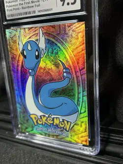 RARE 1st Edition Pokemon 9.5 NM Blue Label (Rainbow Foil) 1999 Topps Dragonair - Image 4