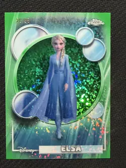 ELSA Green Speckle Mini Diamond /99 #168 Frozen 2026 Topps Chrome Disney Anna - Image 1