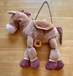 Toy Story Bullseye Plush Purse chain strap Disney Pixar bounding zip pouch bag - Image 1