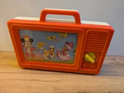 Disney Children's TV Red Toy Working Sounds Moving Music Vintage Lullaby - Image 1