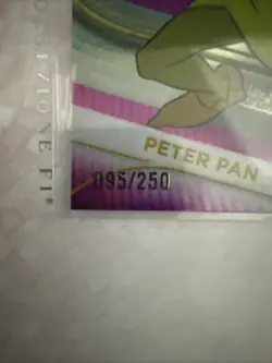 Topps Chrome Disney 2025 Peter Pan 95/250 Numbered Purple Refractor - Image 2