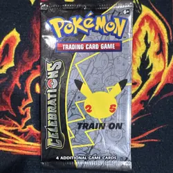 Pokemon TCG Celebrations 25th Anniversary English Booster Pack 1 Pack 4 Cards - Image 1