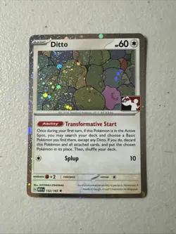 Ditto 132/165 Pokemon Prize Pack Series 6 Promo Card NM Play Stamp Holo - Image 1