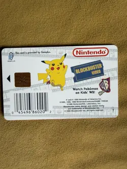 1999 NINTENDO POKEMON SNAP SMART CARDS JIGGLYPUFF Vintage Blockbuster - Image 2