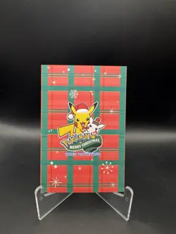 Pokemon Pikachu Slowpoke Poncho Cracked Ice Holo Christmas Card Database Peru - Image 2