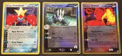 Pokemon TCG Team Magma vs Team Aqua Reverse Holo & Holo 3-Card Lot MP - Image 1