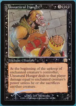 Unnatural Hunger FOIL Mercadian Masques PLD Black Rare CARD (296502) ABUGames - Image 1
