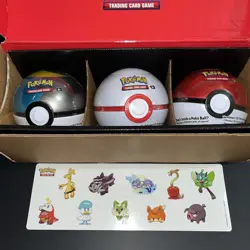 Pokemon TCG: Poke Ball Tin 3-Pack Bundle Factory Sealed Pokeball Set - Image 2