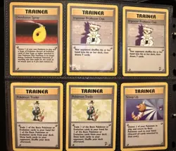 1999 Pokemon Base Set Trainer Cards - 6 card lot - Image 1