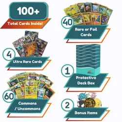 Ultra Rare Premium Pack| 100+ Authentic Pokemon Cards | 4x Ultra Rare Guaranteed - Image 3