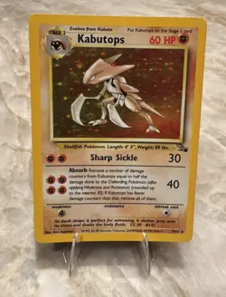 KABUTOPS Pokemon TCG Holo Rare Card 9/62 Fossil Unlimited 1999 Vintage WOTC - Image 2