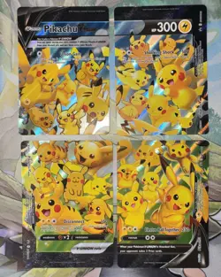 Pikachu V-Union SwSH Black Star Promo Set of 4 Pokemon TCG Promo Cards English - Image 1