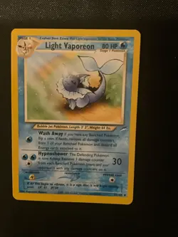 2002 Pokemon Light Vaporeon 52/105 Neo Destiny Regular - Image 1
