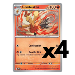 4x Combusken - 041/182 - SV10 Destined Rivals (DRI) Pokemon Playset x4 - Image 1