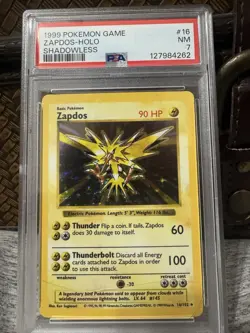 Zapdos Shadowless PSA 7 Pokemon Base Set Holo Rare - Image 1