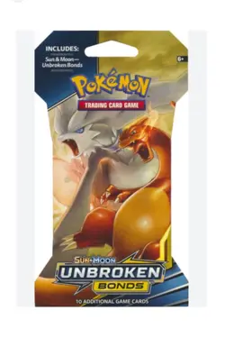 Pokemon Sun & Moon Unbroken Bonds Sleeved Booster Pack Charizard Reshiram NEW - Image 1
