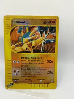 Pokemon TCG Aquapolis 82/147 HITMONTOP E-Reader REVERSE FOIL Card 2002 Game - Image 1