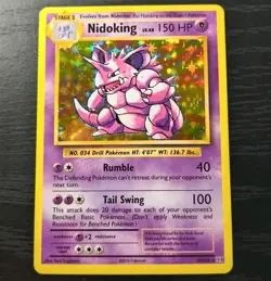 Pokemon Evolutions Nidoking Holo Rare Card 45/108 NM - Image 1