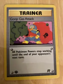 1999 VINTAGE POKEMON TCG TRAINER GOOP GAS ATTACK #78/82 1st Edition Team Rocket - Image 1