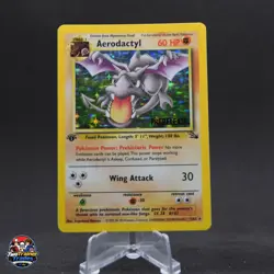 Aerodactyl 1st Edition Prerelease Holo Rare 1/62 MP Pokemon - Image 1
