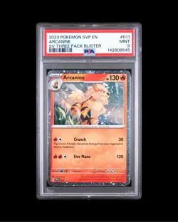 Pokemon SVP 011 - Black Star Promo Arcanine Cosmos Holo - PSA 9 - Image 1