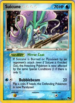 MP Suicune POP Series 2 4/17 Holo Rare 2006 Vintage Pokemon TCG - Image 1