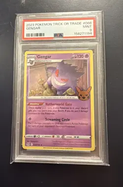 2023 POKEMON TRICK OR TRADE #066 GENGAR PSA 9 - Image 1