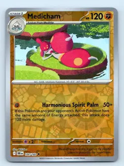 Medicham 100/182 Uncommon Destined Rivals Pokemon Reverse Holo Near Mint - Image 1