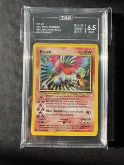 Pokemon Ho-Oh 07/64 Neo Revelation Holo Rare Unlimited 90HP TAG 6.5 (2001) - Image 2