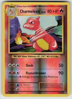 Charmeleon 10/108 Uncommon Evolutions Pokemon Reverse Holo Lightly Played - Image 1