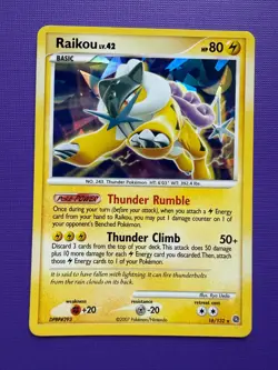🔥 2007 Pokemon D&P Secret Wonders Raikou Cracked Ice Holo #16/132 NM 🔥 - Image 1