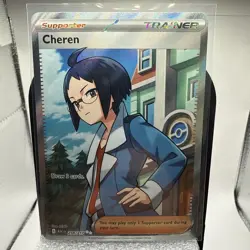 Cheren 258/217 Full Art Trainer Ultra Rare Holo Ascended Heroes Pokemon TCG - Image 1