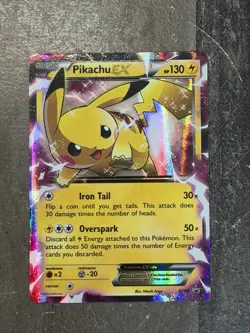 Pokemon 2015 “Pikachu EX” Full Art Holo Black Star Promo XY84 TCG (English) - Image 1