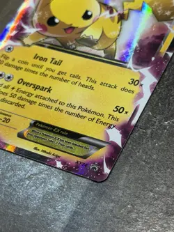 Pokemon 2015 “Pikachu EX” Full Art Holo Black Star Promo XY84 TCG (English) - Image 2