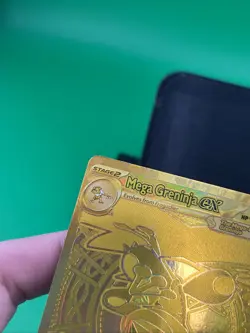 Gold Mega Greninja EX 122/086 Mega Hyper Rare - Chaos Rising NM 2026 Pokemon - Image 3