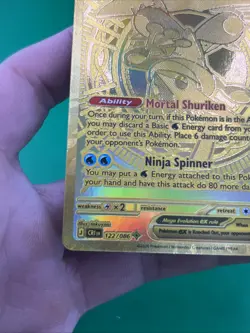 Gold Mega Greninja EX 122/086 Mega Hyper Rare - Chaos Rising NM 2026 Pokemon - Image 5