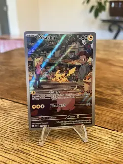 Pokemon Pikachu 173/165 Scarlet & Violet 151 Illustration Rare Full Art - Image 1