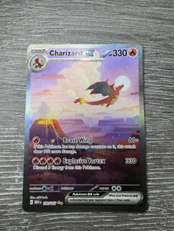 Pokemon TCG Charizard EX 199/165 Scarlet & Violet 151 English Edition NM - Image 1