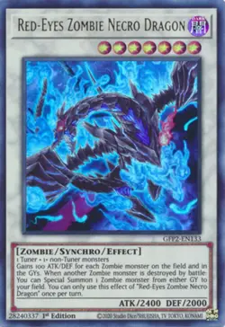 Red-Eyes Zombie Necro Dragon - GFP2-EN133 - Ultra Rare - 1st Edition NM Yugioh G - Image 1
