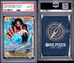 PSA 10 Bartholomew Kuma One Piece OP12-119 Legacy of the Master Foil SR - Image 3